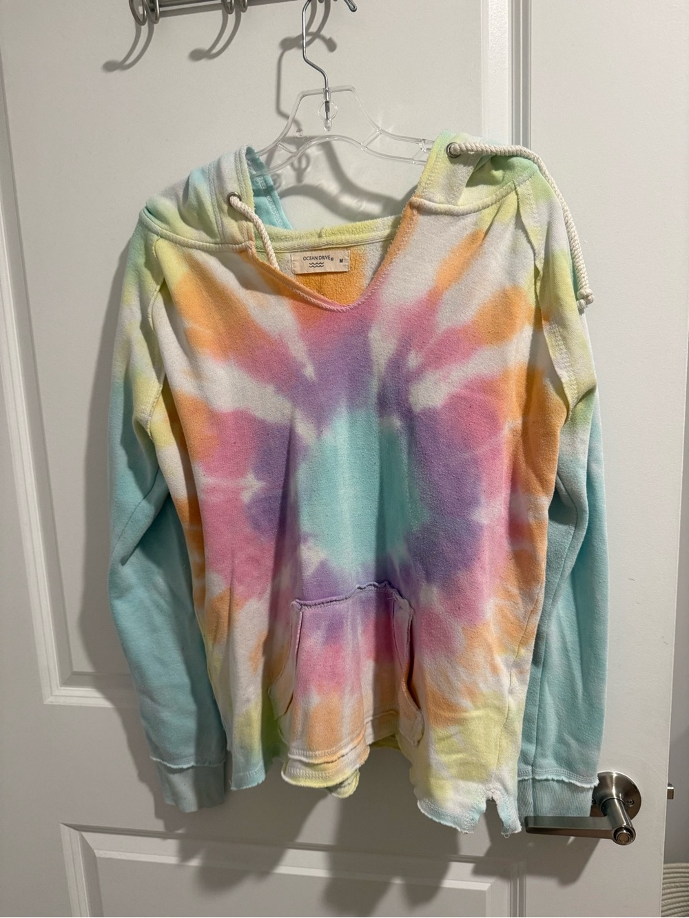 Ocean Drive Pastel Tie-Dye Hooded Pullover - Multi